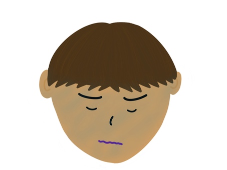 顔色の悪い男性 男性,顔色悪い,体調不良,顔,人物,男のイラスト素材