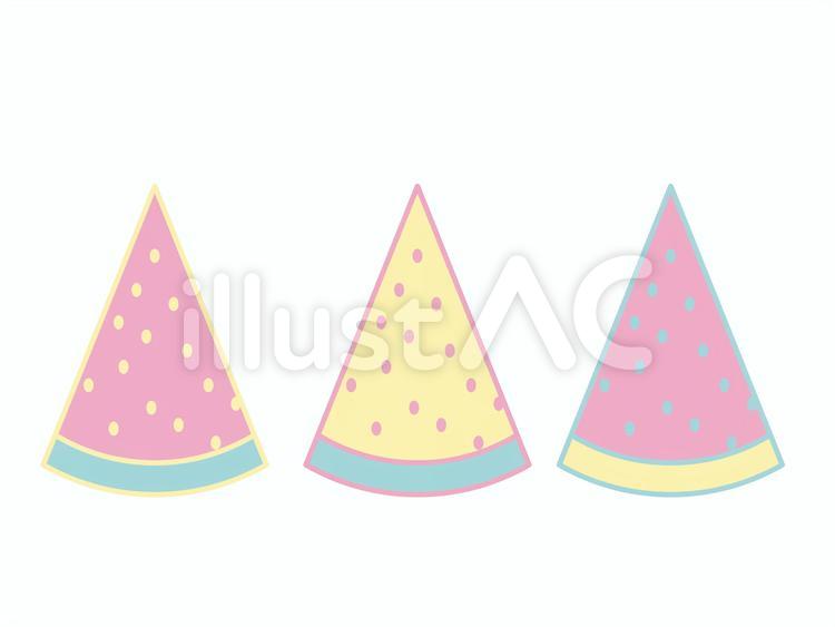 3個のスイカ スイカ,扇形,夏のイラスト素材