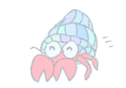 ヤドカリ ヤドカリ,貝,ニコニコ,アイコン,巻き貝,海の生き物,生きもののイラスト素材