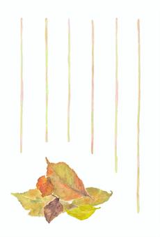 Illustration, fallen leaves, autumn, a postcard, 