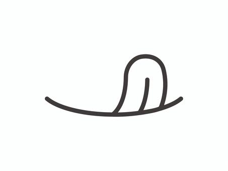 シンプルな舌(ペロリ上)03 シンプルな舌(ペロリ上)03 舌,ペロリ,舌を出す,舐める,アイコン,マーク,シンプルのイラスト素材