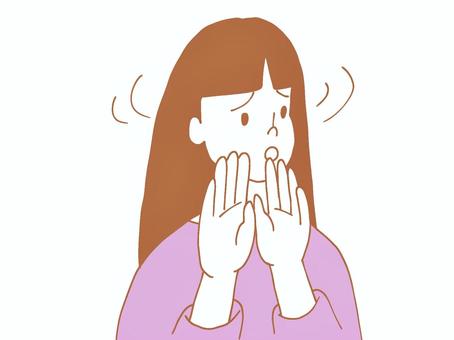 お断り お断り,断る,no,いらない,遠慮,嫌い,首を振る,女性,女の人,人のイラスト素材