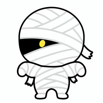 ハロウィンのミイラ男 ハロウィン,ミイラ,ミイラ男,包帯,モンスター,怪物,仮装,コスプレ,10月,秋のイラスト素材