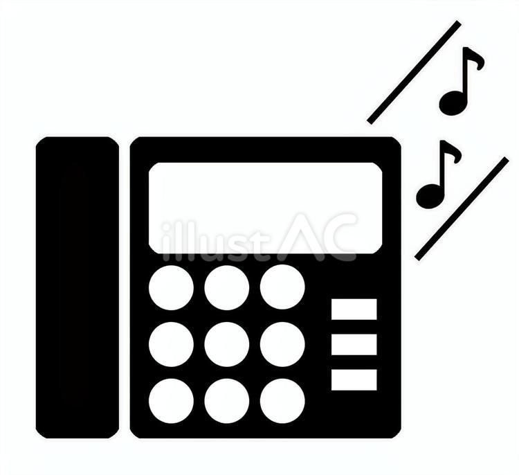 固定電話（着信） 電話,自宅,親機のイラスト素材