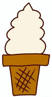 ソフトクリーム ソフトクリーム,アイス,食べ物,甘い,おやつ,手書き,冷たい,夏のイラスト素材