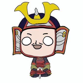 ゆるい島津義弘さん 島津義弘,戦国時代,時代,安土桃山時代,戦国武将,武将,刀剣,歴史,日本史,有名のイラスト素材