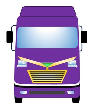 トラック97 車,トラック,正面,物流,運輸,運送,ロジスティクス,貨物,輸送,流通のイラスト素材