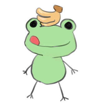 カエル カエル,蛙,緑,生き物,雨のイラスト素材