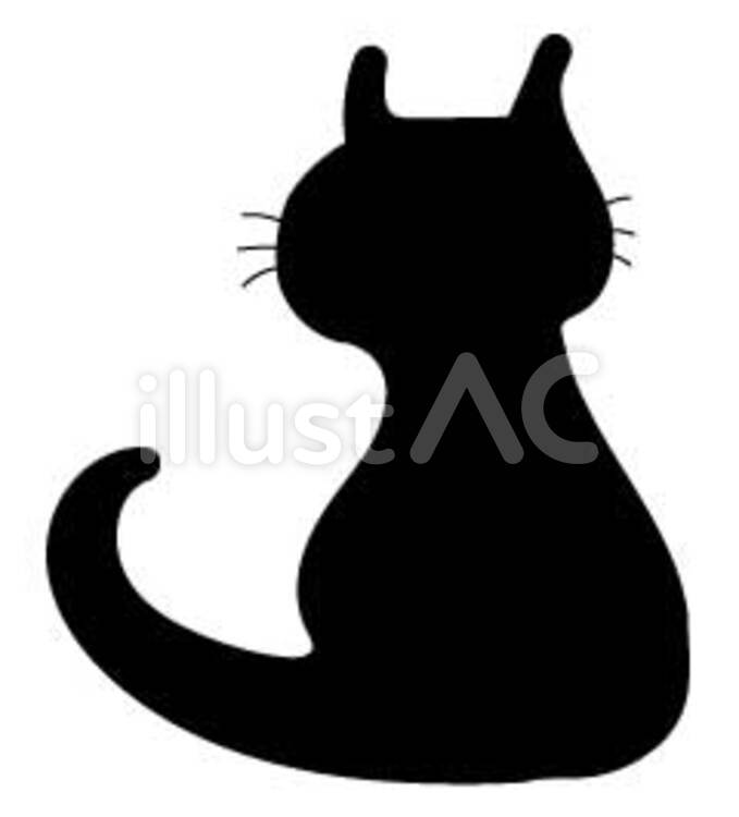 黒猫 猫,ネコ,黒猫のイラスト素材