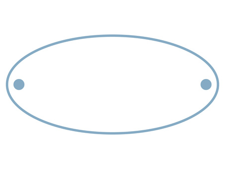 モダンなデザインのタグ・バッジ用フレーム モダンなデザインのタグ・バッジ用フレーム フレーム,楕円,タグ,水色,モダン,横,デザイン,バッジ,ハトメ,オーバルのイラスト素材