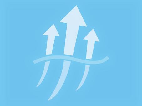 通気性イメージ4（透ける白色） 通気性,機能,アイコン,空気,発散性,矢印,軽い,通る,こもらない,涼しいのイラスト素材