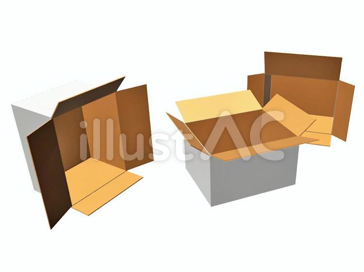 段ボール　散らかしがち 段ボール,ダンボール,梱包のイラスト素材