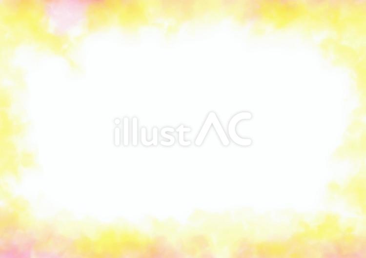 黄色　淡く染める 水彩,フレーム,可愛いのイラスト素材