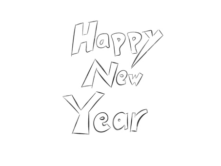 Happy New Yearの文字①