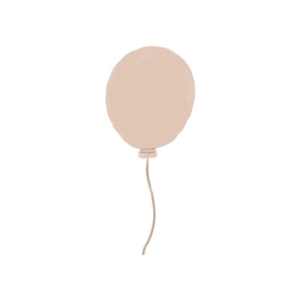 風船（赤） 風船,バルーン,水彩,手描き,ナチュラル,くすみカラーのイラスト素材