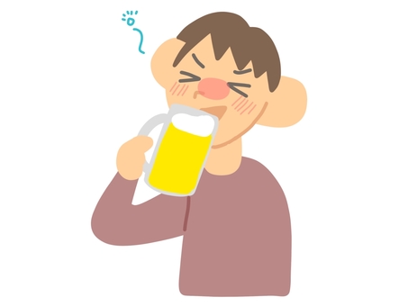 Illustration, beer, sake, drinking, 