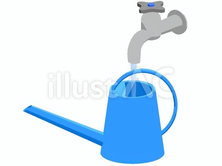水差しに水を入れる 水差し,蛇口,じょうろのイラスト素材