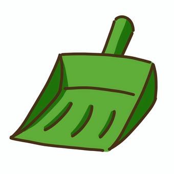 緑色のちり取り  緑色のちり取り  ちり取り,道具,掃除道具,掃除,緑のイラスト素材