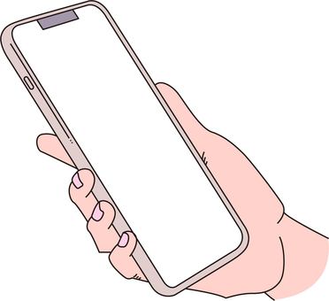 スマホを持つ手