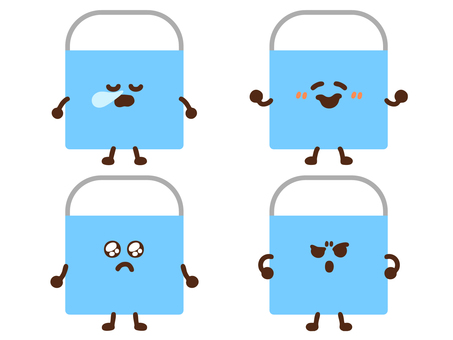 消しゴムくん03 消しゴム,文房具,キャラクター,かわいい,顔,表情,感情,水色,寝る,鼻ちょうちんのイラスト素材