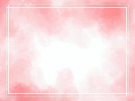 水彩フレーム【ピンク】