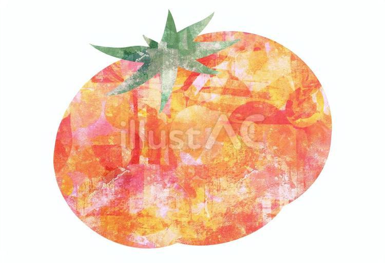 絵本風のトマトのイラスト トマト,夏野菜,野菜のイラスト素材