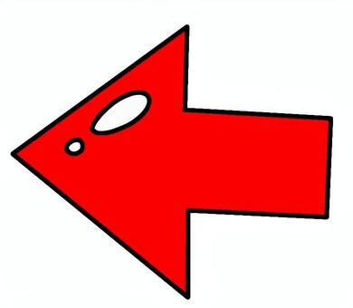 赤い矢印左 矢印,案内,表記,こっち,こちら,あちら,あっち,ここ,手書き,左のイラスト素材