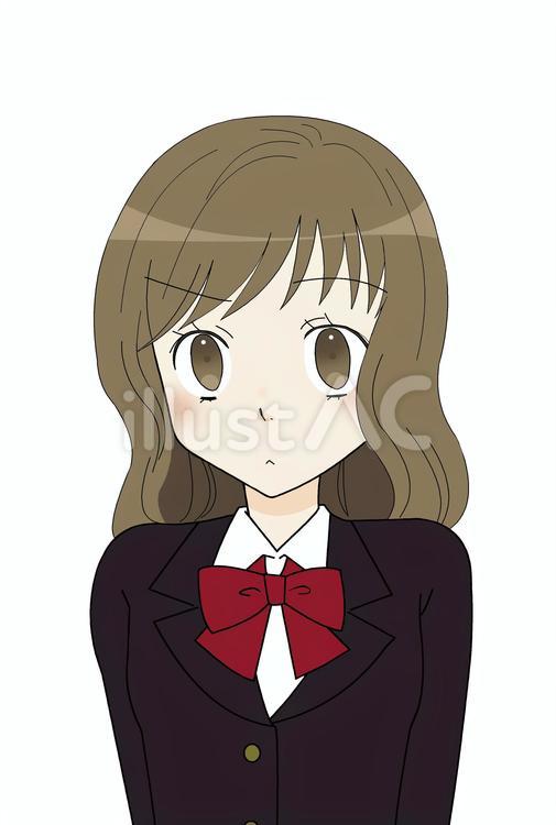 不満気な学生 人物,怒る,学生のイラスト素材