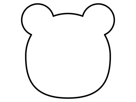 black cute bear face frame, , JPG and PNG