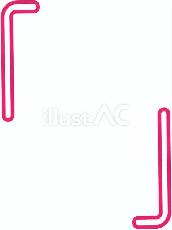 シンプルな「角丸2重カギ括弧」：B_02 カギ括弧,括弧,2重のイラスト素材