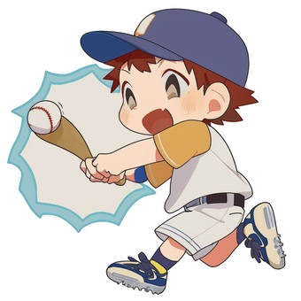 Illustration, boy, movement, baseball, 