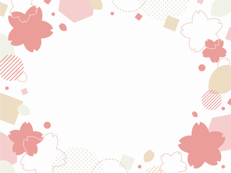 Spring cherry blossom geometric pattern background, spring, cherry blossoms, pop, JPG, PNG and AI