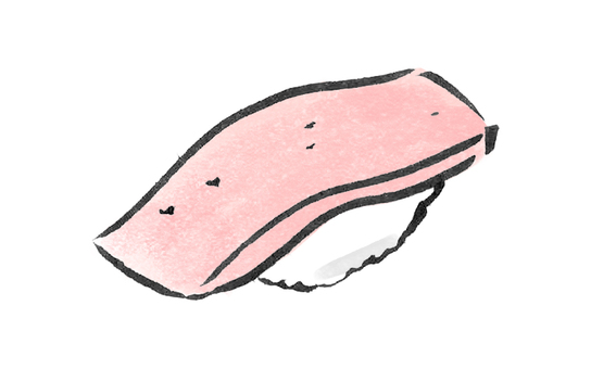 びんちょうの握りのイラスト 寿司,びんちょう,お寿司,握り,魚,生もの,日本,伝統,食文化,食事のイラスト素材