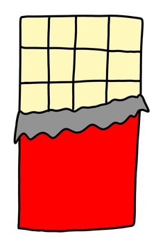 ホワイトチョコレート ホワイトチョコレート,お菓子,食べ物,甘い,手書きのイラスト素材