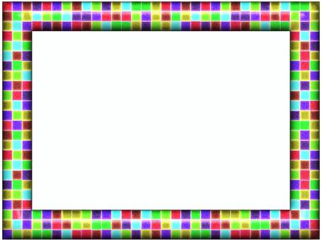 モザイクタイルのフレ−ム モザイク,タイル,フレ−ム,ポストカード,メッセージカード,飾り枠,あしらい,柄,パターン,ザラザラのイラスト素材