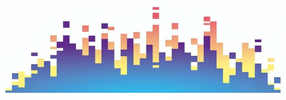 ピクセルアートのイコライザー イコライザー,スペクトラムアナライザー,音,音楽,波形,サウンドウェーブ,ビジュアライザー,ピクセル,ドット,レトロのイラスト素材
