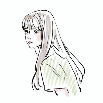 여성 스톡 일러스트 (AI · PNG 있음), JPG, PNG 및 AI 여성 스톡 일러스트 (AI · PNG 있음), 여성, 여자, 긴 머리, JPG, PNG 및 AI