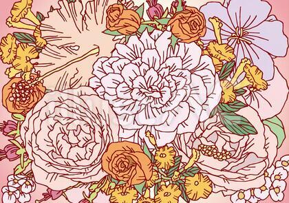全面花の背景画像