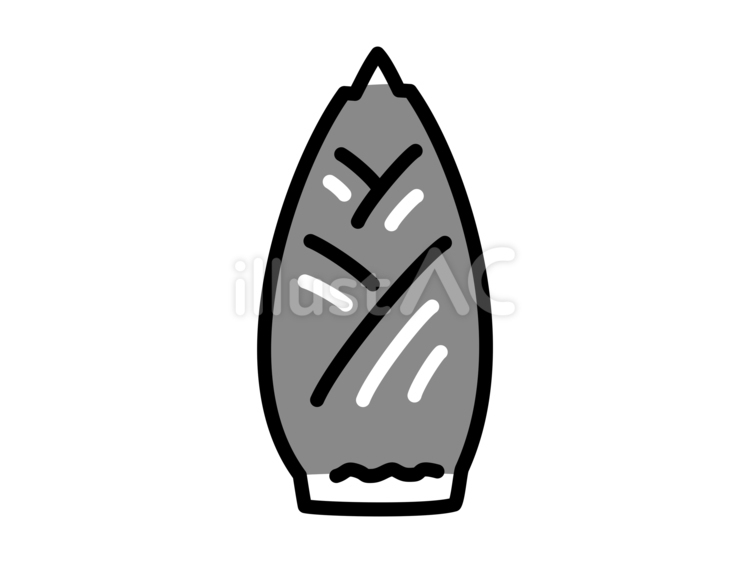 タケノコ　白黒 たけのこ,白黒,野菜のイラスト素材