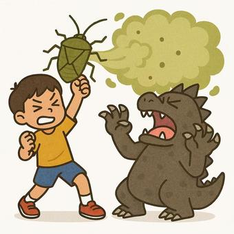 カメムシの能力を使う小学生