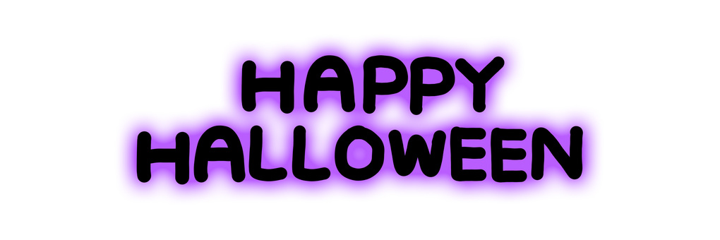 ネオン風ハッピーハロウィン文字素材 ハロウィン,ハッピーハロウィン,文字,英語,見出し,ネオン,紫,ネオンカラー,蛍光色,ポップのイラスト素材