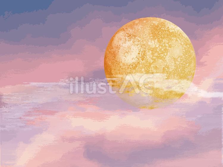 惑星　夕焼け 惑星,天体,夕焼けのイラスト素材