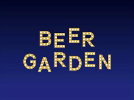マーキーライト_BEER_GARDEN ビアガーデン,アルファベット,文字,英字,beer,英語,マーキーライト,マーキーサイン,光る,照明のイラスト素材