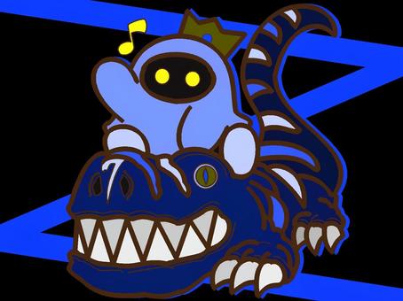 召喚されし悪魔サレオス『青』 サレオス,悪魔,ソロモン,72柱,階級,公爵,モチーフ,カラー,オリジナル,キャラのイラスト素材