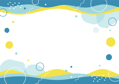 Summer pop background frame material, JPG, PNG and AI Summer pop background frame material, summer, sea, wave, JPG, PNG and AI