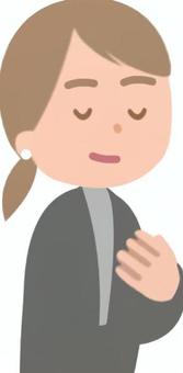 人気作家の女性（書籍なし） 作家,ベストセラー,女性,人気者,目,とじる,自信,堂々,地味のイラスト素材