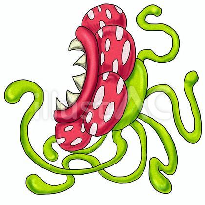 人食い花のモンスター 横