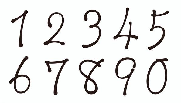 オリジナル数字セットH オリジナル数字セットH 数字,フォント,オリジナル,文字,手書き,ペン字,マーカーのイラスト素材
