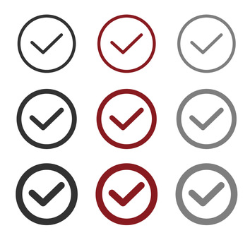 チェック　アイコン チェックマーク,チェックボックス,アイコン,了解,ok,認証,進む,okマーク,完了,シンプルのイラスト素材