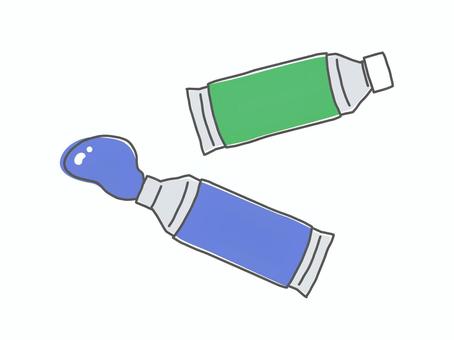 Illustration, paints, tube, simple, 
